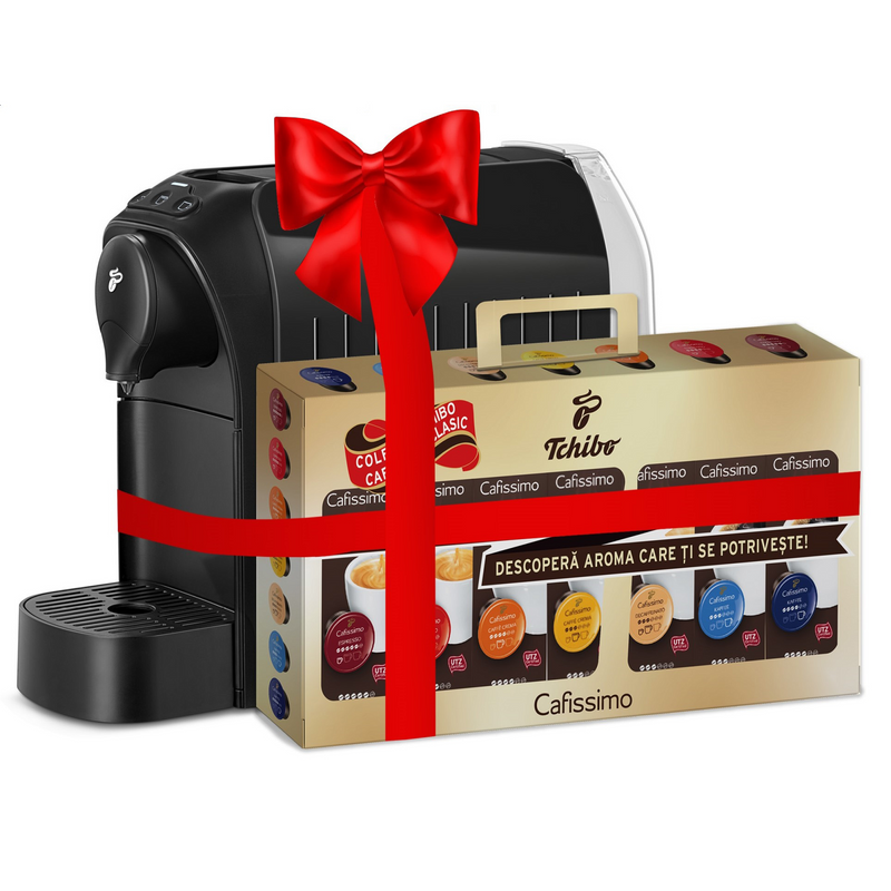 Pachet Aparat Cafissimo easy Black + Cafissimo capsule cafea Clasic Collection 7x10 cps