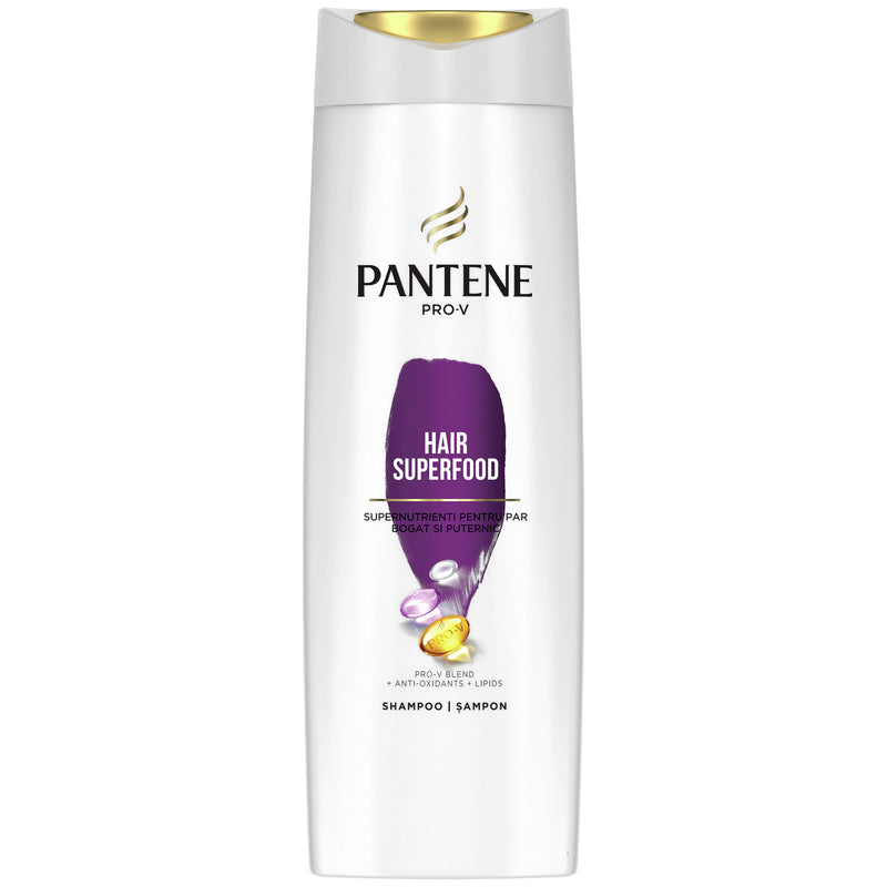 Sampon Pantene Pro-V Superfood pentru par slabit si subtiat, 360 ml