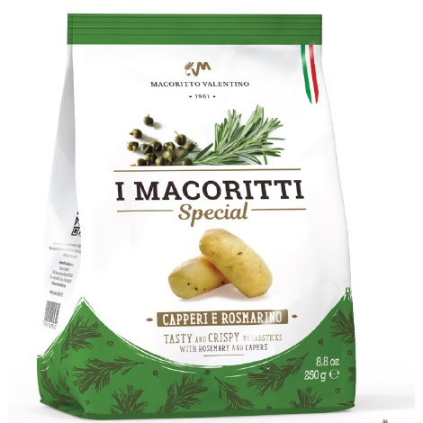 Macoritti grisine cu rozmarin si capere, 250g