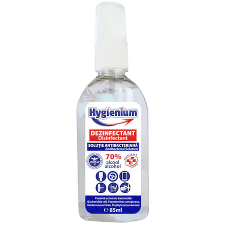 Solutie dezinfectanta pentru maini Hygienium, efect antibacterian, 85 ml
