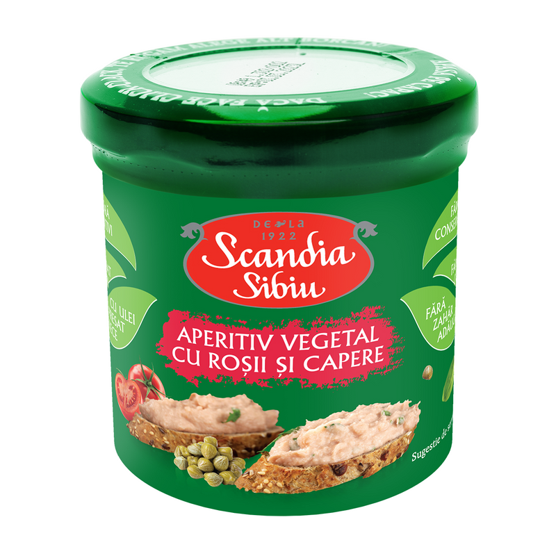 Scandia Sibiu Aperitiv vegetal cu rosii si capere140g TO