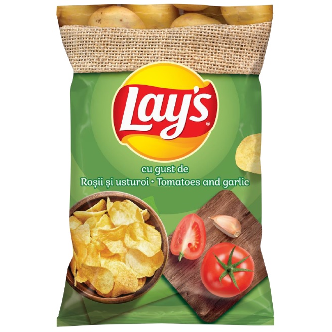 Lays chips tomato & garlic, 60 g
