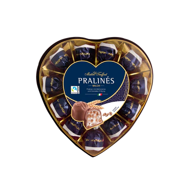 Praline cu cereale si crema lapte inima, 165g