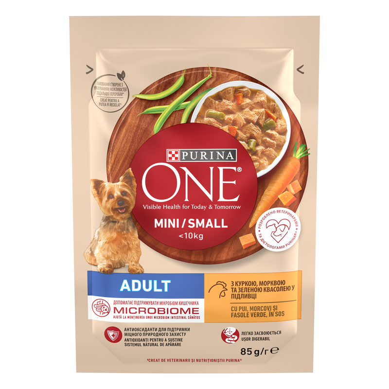ONE MINI Dog Adult Pui&Morcov, 85g