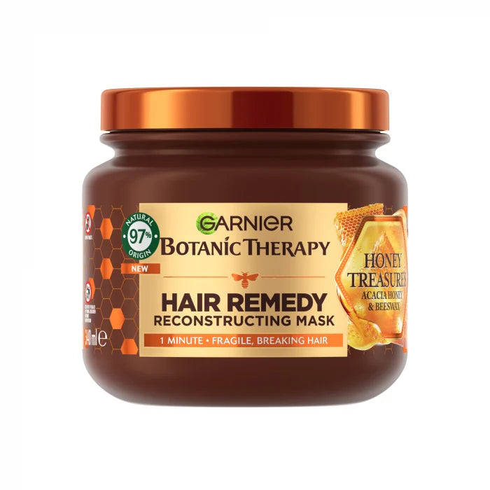 Masca de par Garnier Botanic Therapy Honey & Beeswax pentru par deteriorat cu tendinta de rupere, 340ml