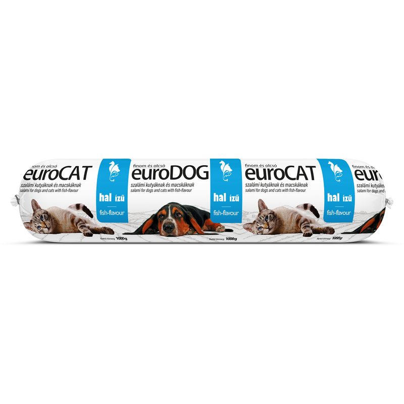 Salam pentru caini-pisici EURO DOG / CAT cu aroma de peste, 1kg