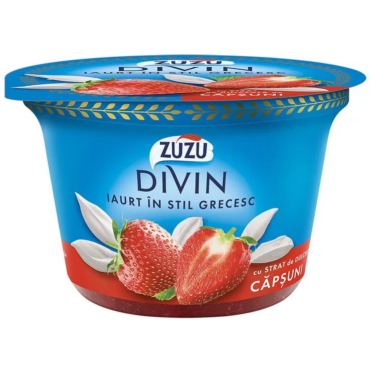 Zuzu divin iaurt in stil grecesc cu capsuni, 150g