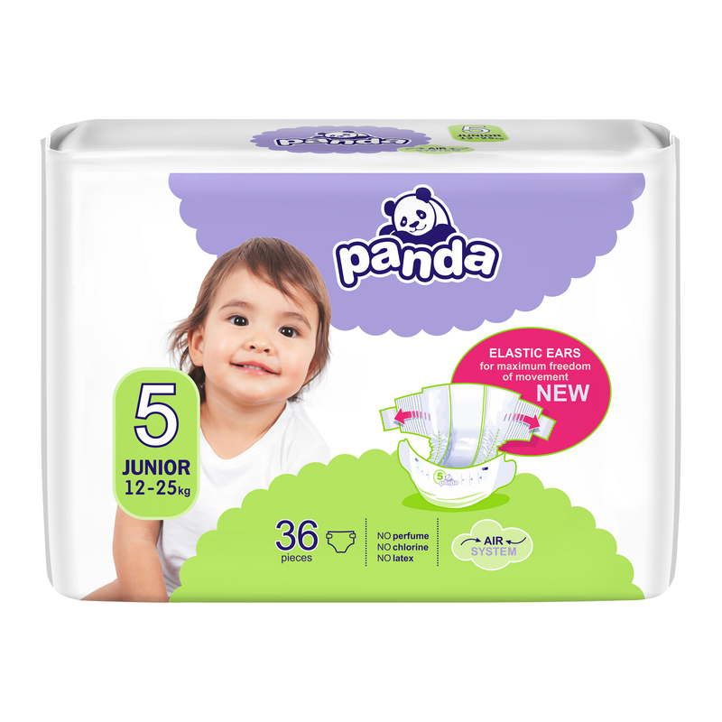 Panda scutece copii Junior 36 buc