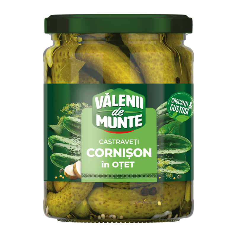 Valenii de munte castraveti cornison in otet 500g