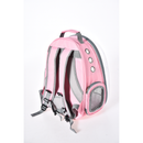 4Kutyaszállító hátizsák rózsaszín/átlátszó 31*42*28 cm