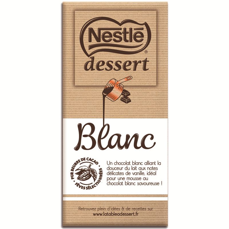 Nestle dessert ciocolata menaj alba, 180g