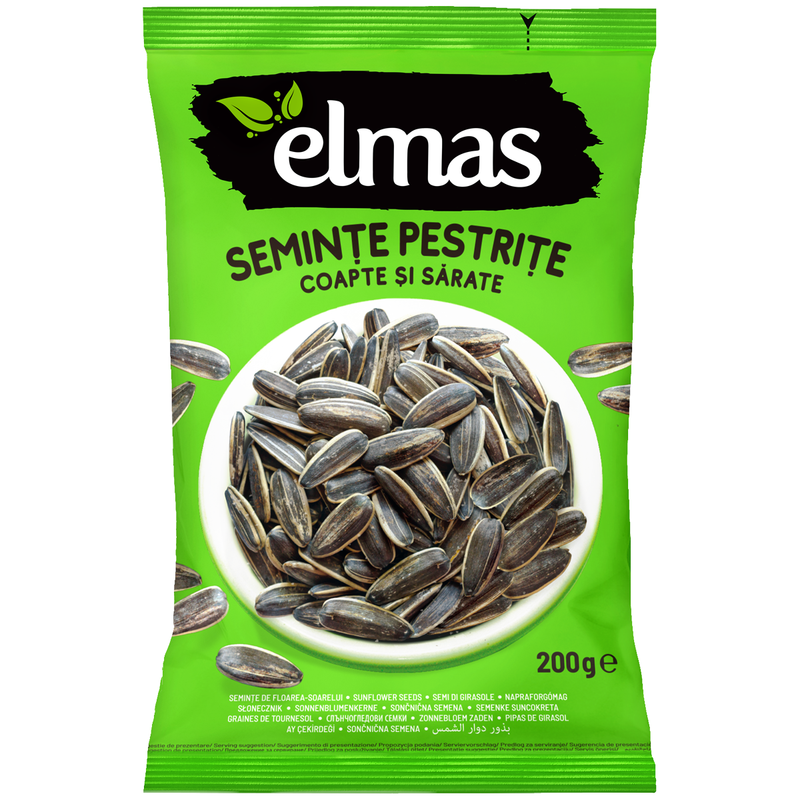 Elmas Seminte floarea soarelui PESTRITE coapte sare 200g