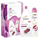 Set cadou Dove: Gel de dus Dove Rejuvenating, 250 ml + deodorant spray Dove Pomegranate & Lemon Verbena, 150 ml