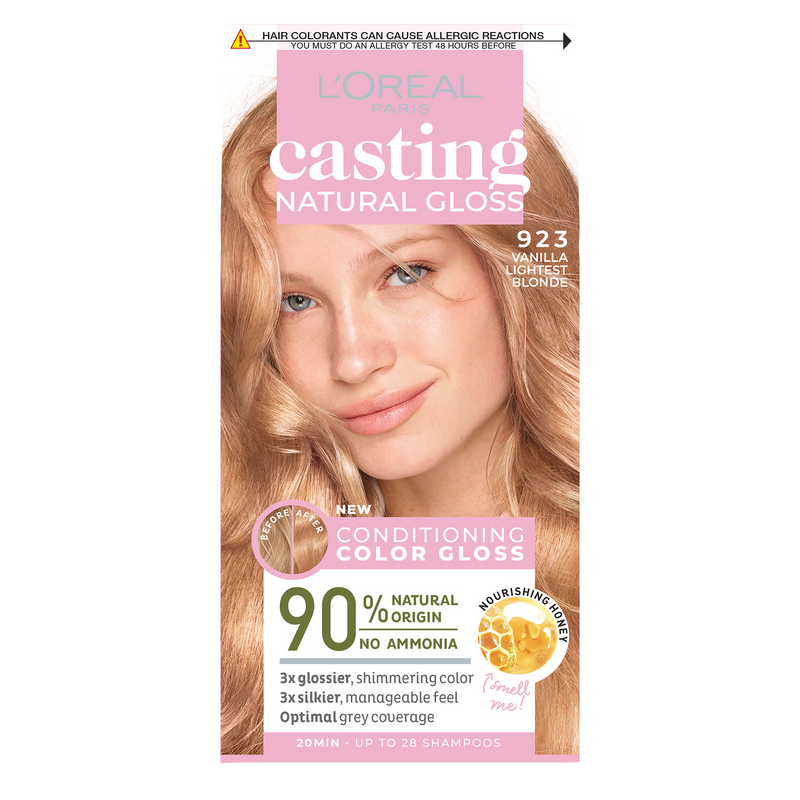 Vopsea de par semi-permanenta LOreal Paris Casting Natural Gloss 923 Vanilla Lightest Blonde, 180ml