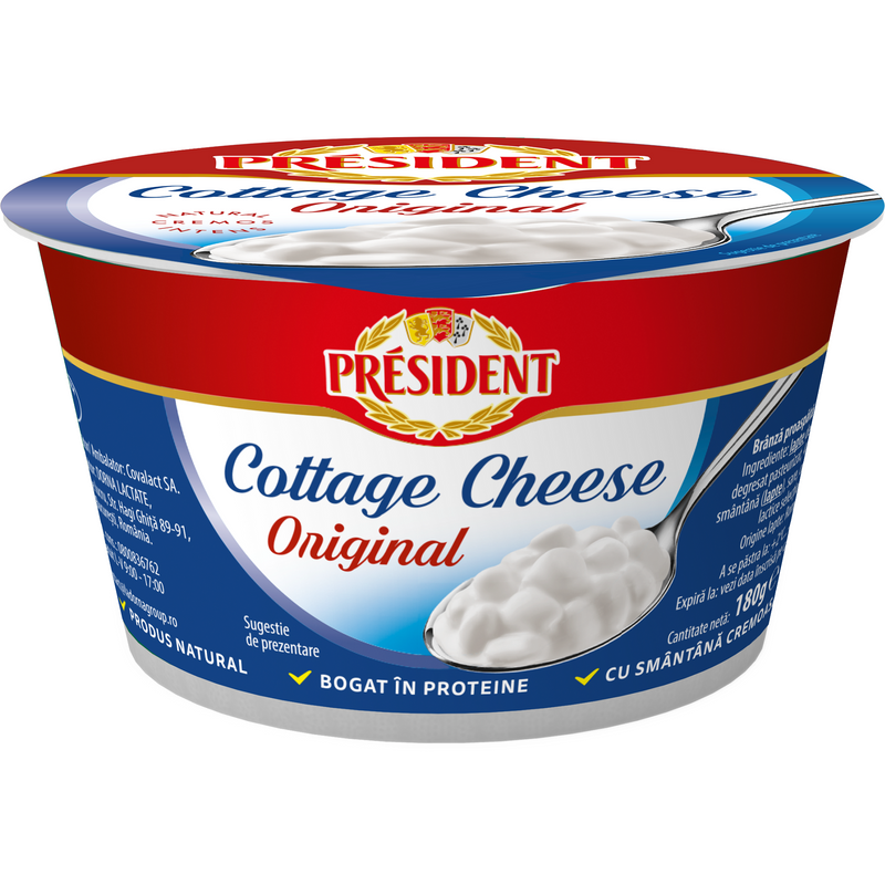 President cottage cheese original, 180g