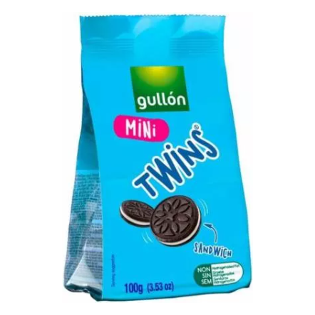 Gullon mini biscuiti cu crema de vanilie mini twins 100g