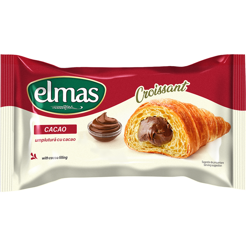 Elmas Croissant cu umplutura cu cacao, 60 g