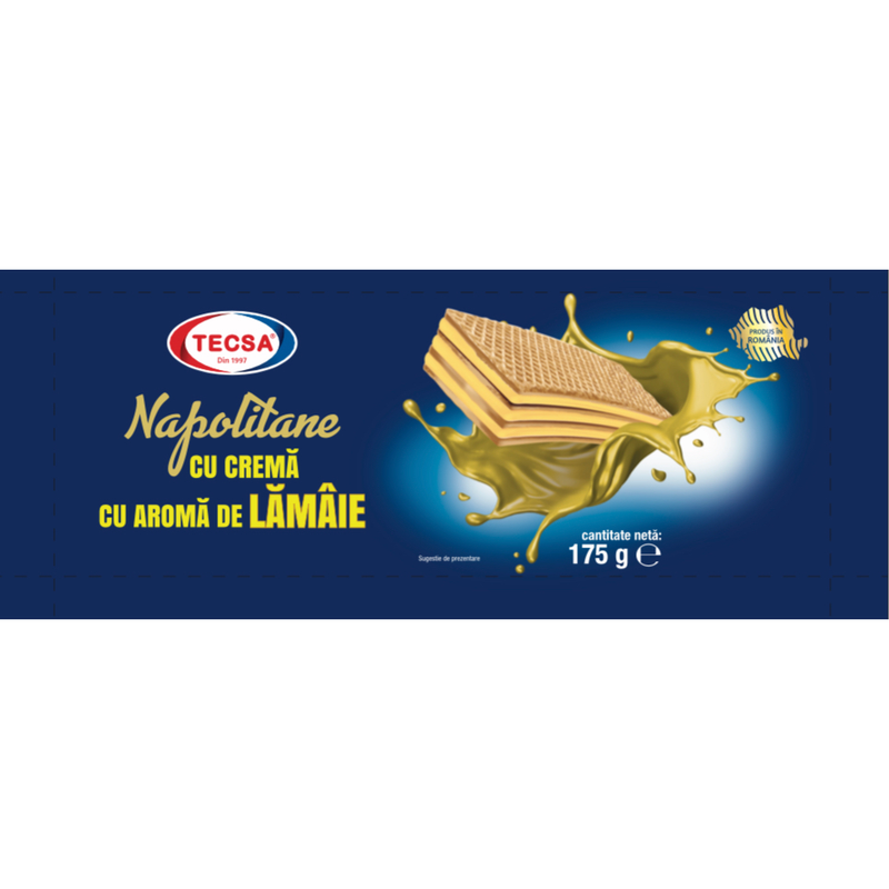 Napolitane cu crema  lamaie 175 g