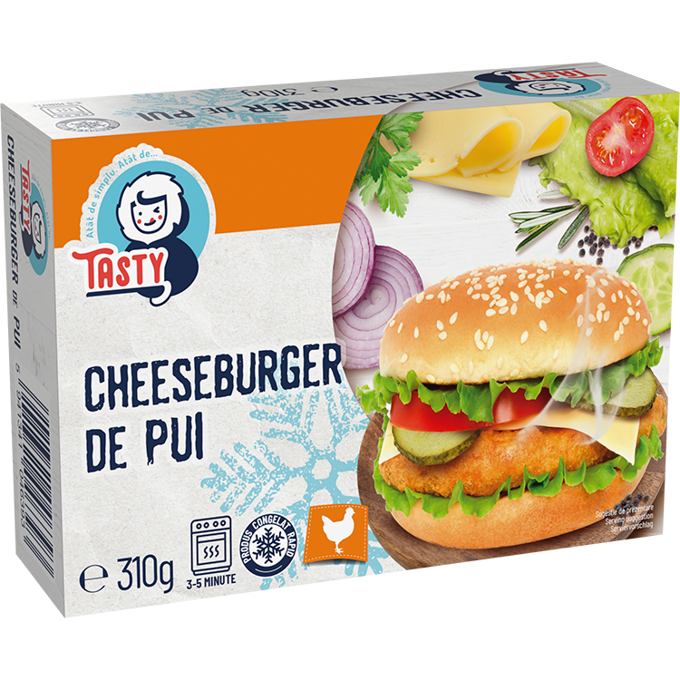 Tasty cheeseburger de pui, 310g