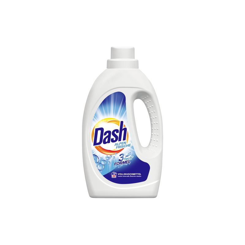 Detergent de rufe universal, lichid, Dash Alpen Frische 100 spalari, 5l