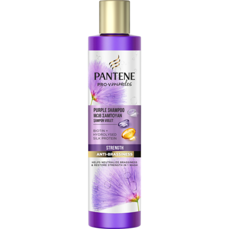 Sampon Pantene Pro-V Miracles Strength & Anti-Brassiness Purple, 225 ml