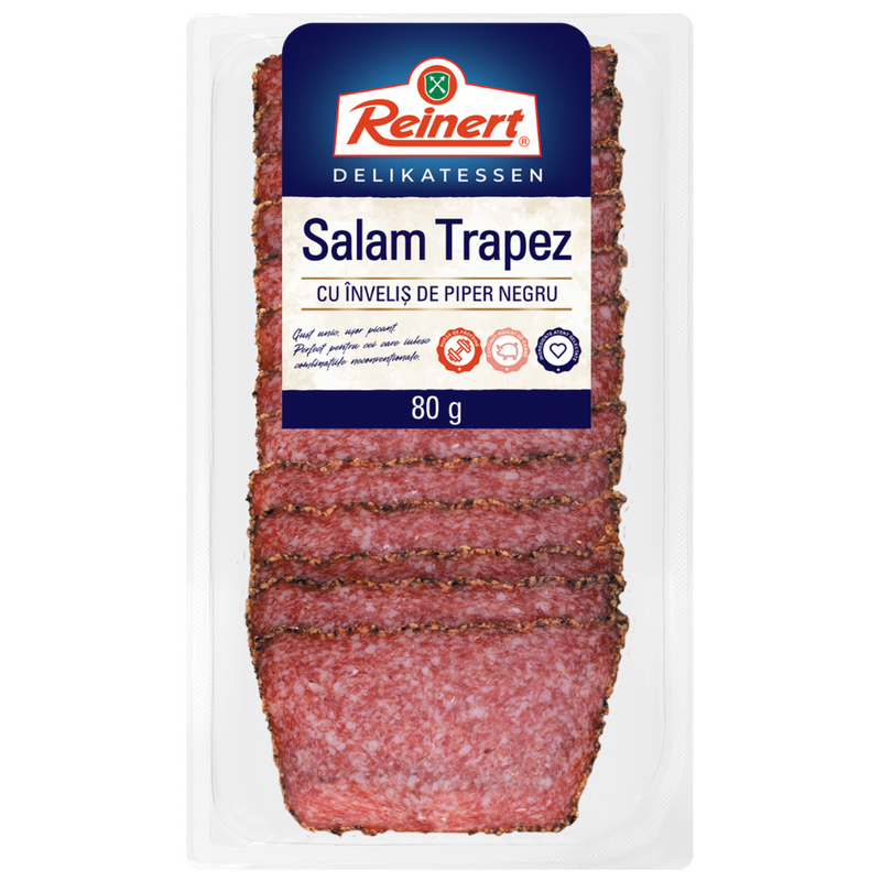 Reinert Salam Trapez cu piper negru 80g