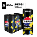 Pepsi Twist Zero Zahar, bautura cu aroma de cola si suc de lamaie, doza, 6x330ml