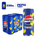 Pepsi Twist  bautura cu aroma de cola si suc de lamaie, doza, 6x330ml