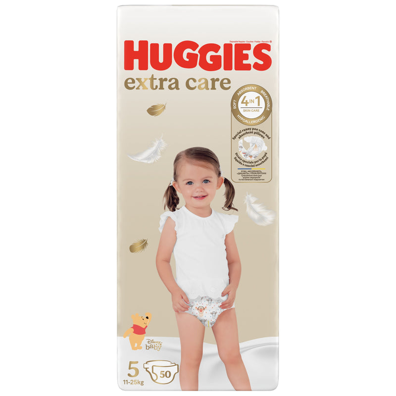 Scutece Huggies Extra Care Mega marimea 5, 11-25 kg, 50 buc