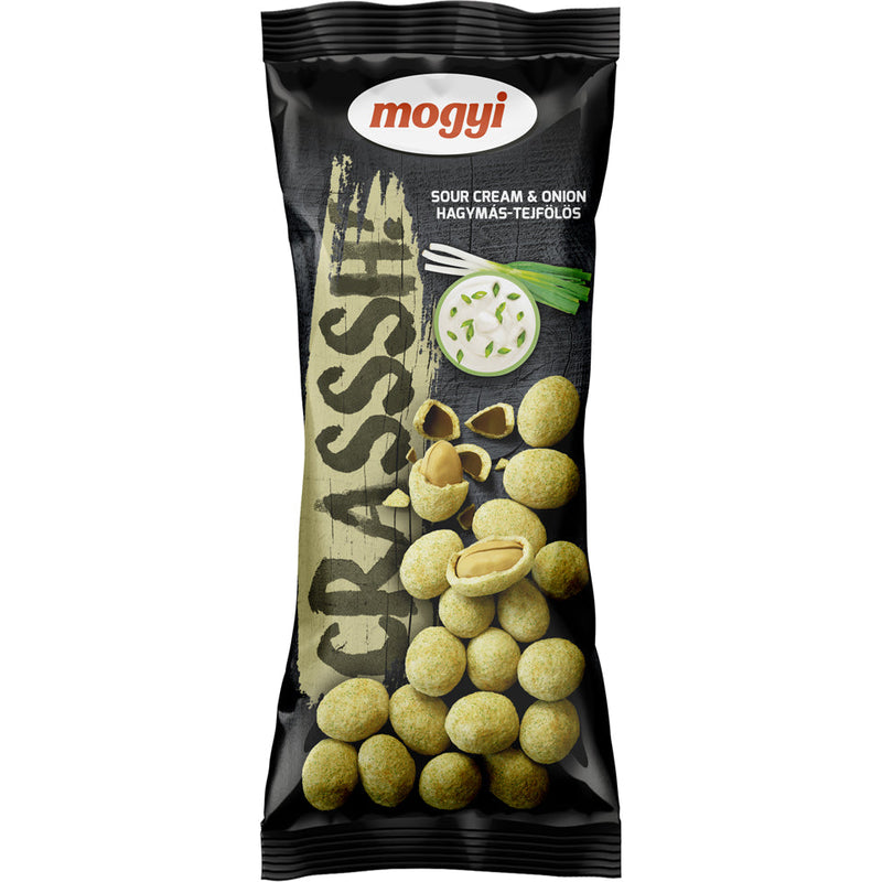 Mogyi Crasssh Arahide prajite in aluat cu aroma de smantana si ceapa, 60g