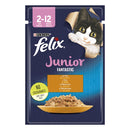 Hrana umeda pentru pisici Felix Fantastic Junior Pui in Aspic, 85g