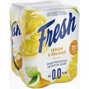 Fresh 0.0 Lamaie si Portocala, Mix de Fructe cu Bere fara alcool, 4X0.5L SGR