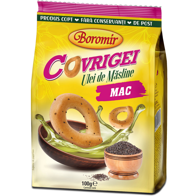 Boromir covrigei cu ulei de masline si mac, 100g