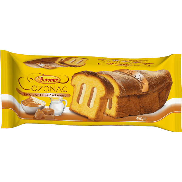 Boromir Cozonac cu crema de lapte si caramel 450 g