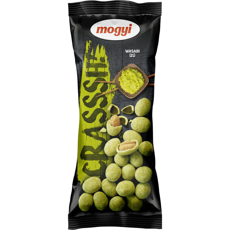 Mogyi Crasssh Arahide prajite in aluat cu aroma de wasabi, 60g