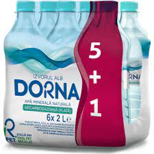 Dorna Izvorul alb Apa minerala naturala necarbogazoasa plata, bax 5+1 x 2L PET SGR