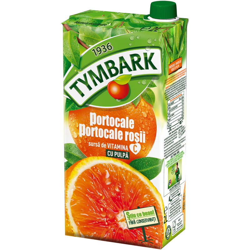 Tymbark suc natural de portocale si portocale rosii 2L