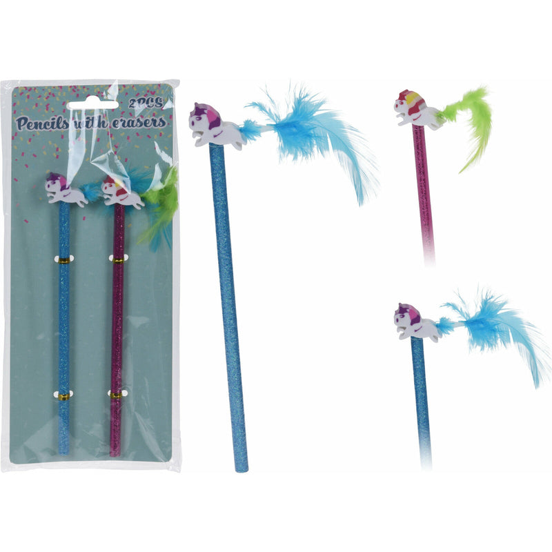 Creion unicorn cu radiera, 2 bucati, 110652030