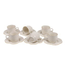 Set cesti de cafea din portelan cu farfurii Kutahya Porselen MLN12KT14R520, 12 bucati