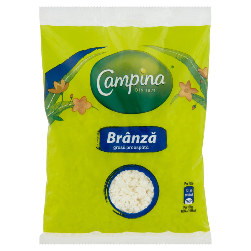 Campina Branza grasa proaspata de vaca 450g