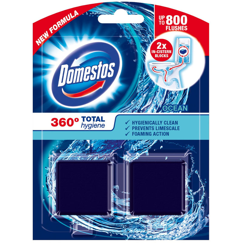 Odorizant toaleta Domestos Cistern Total Hygiene Ocean, 100g