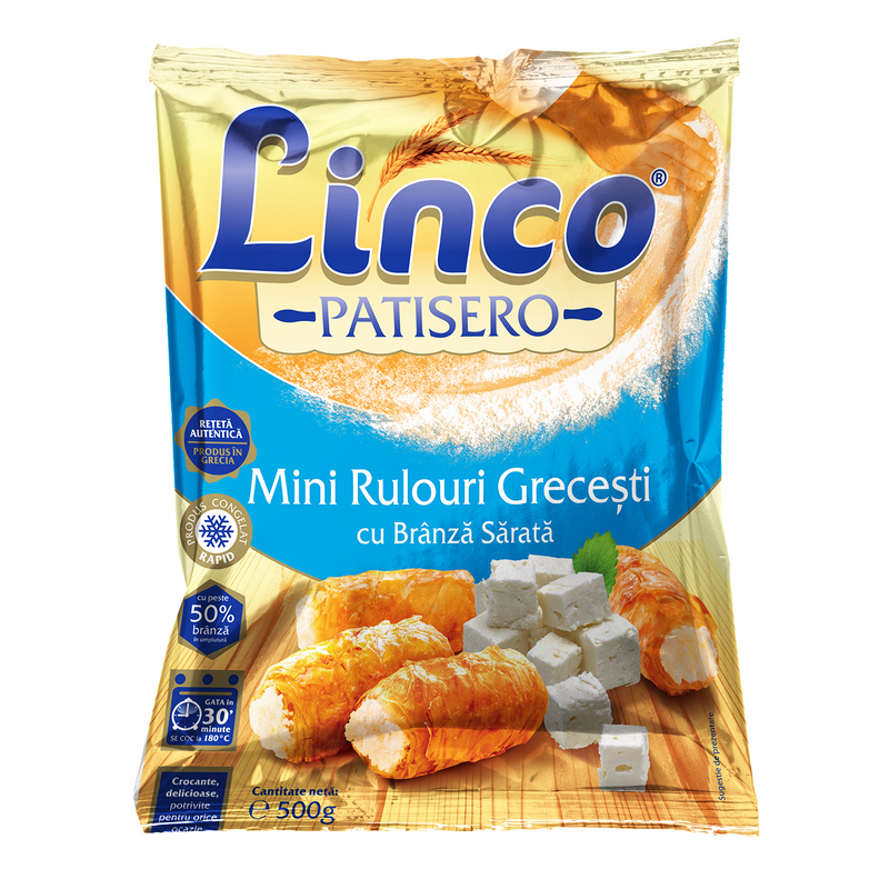 Linco Patisero minirulouri grecesti cu branza mizithra si branza feta 500g