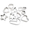 Set of shapes for cakes, stainless steel, 10 pieces