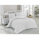 Set lenjerie de pat dublu Mono White, 100% bumbac ranforce, 4 piese
