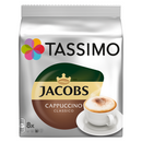 Tassimo Jacobs Cappuccino coffee, 2 x 8 coffee and milk capsules, 8 drinks x 190 ml, 260 gr