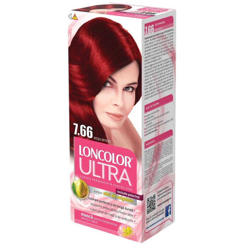 Loncolor Ultra vopsea pentru par, rosu intens 7,66