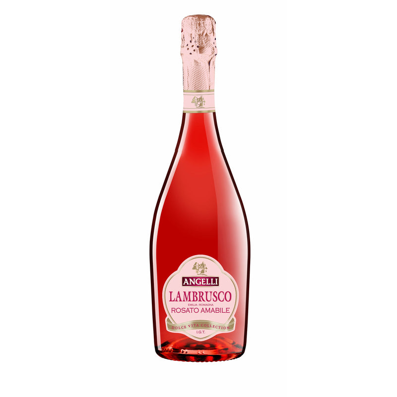 Vin spumant Angelli Lambrusco, rose demidulce, 0.75L