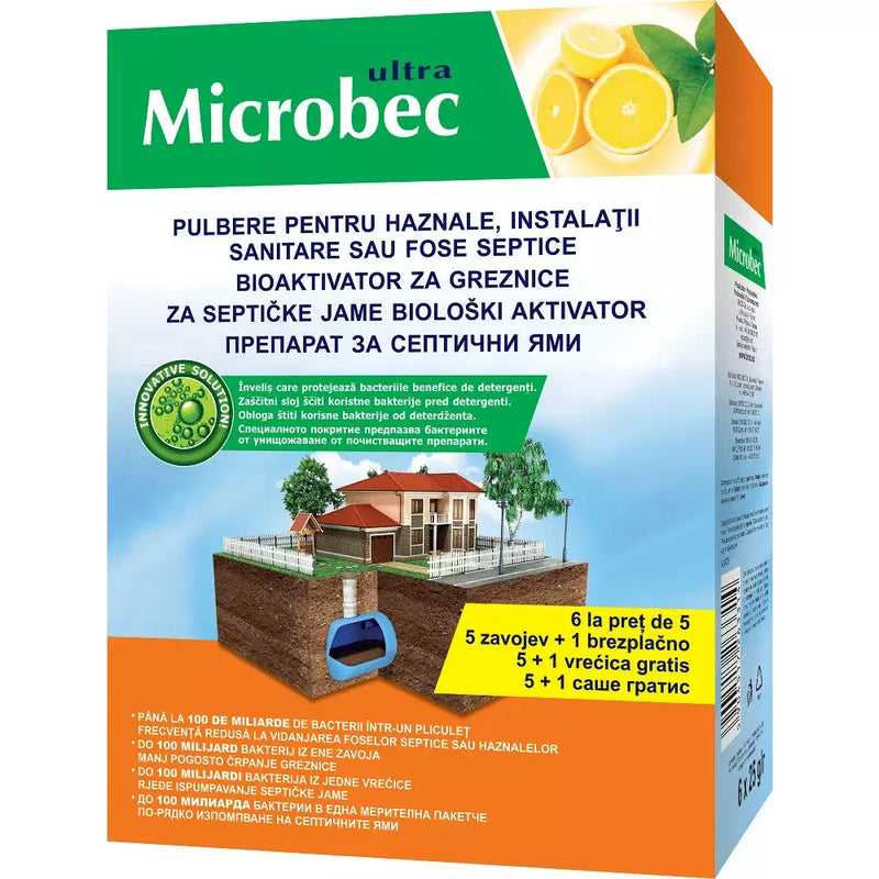 Pulbere pentru haznale Microbec Bros, 5+1 (25 g)