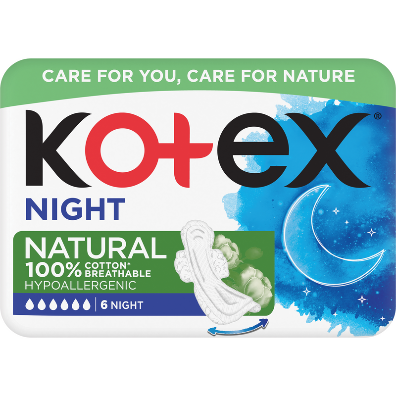 Kotex NATURAL tampoane absorbante normal, 6 bucati