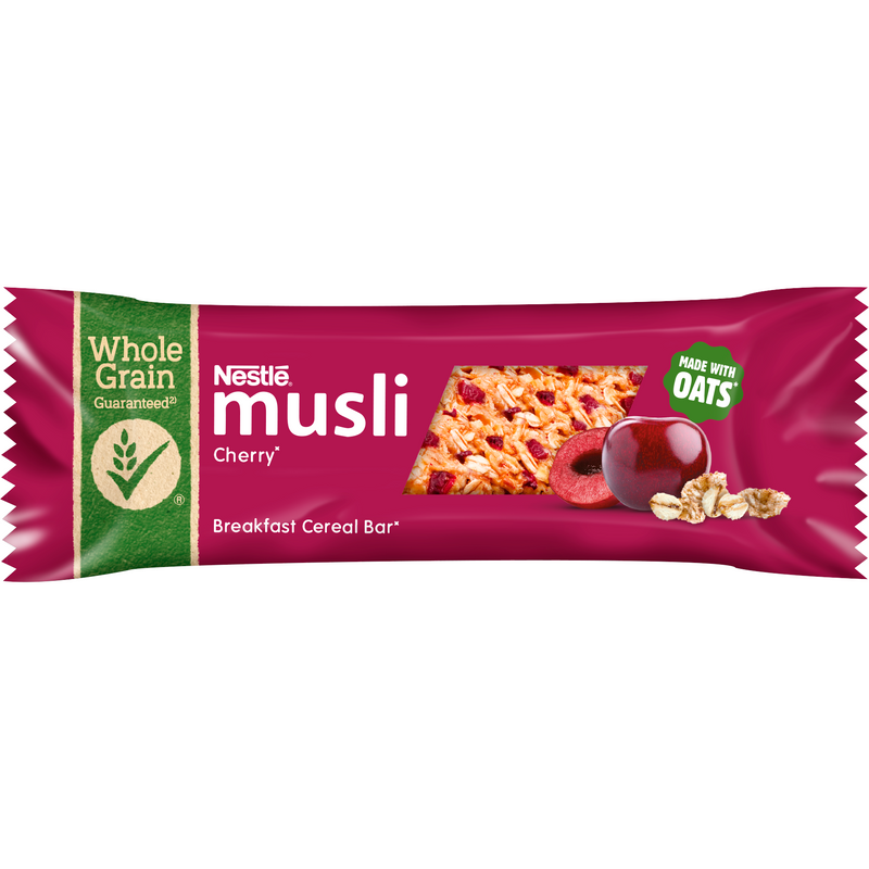 Nestle musli baton de cereale pentru mic dejun cherry, 35g